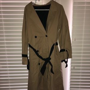 Tan trench coat